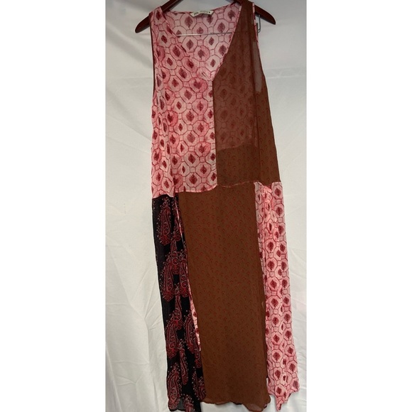 Zara Bohemian Patchwork Sleeveless Dress - Picture 1 of 4